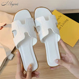 Mhysa 2020 été mode pantoufle pour sandales plates pantoufle décontracté plage pantoufle femmes pantoufle pour intérieur et extérieur tongs